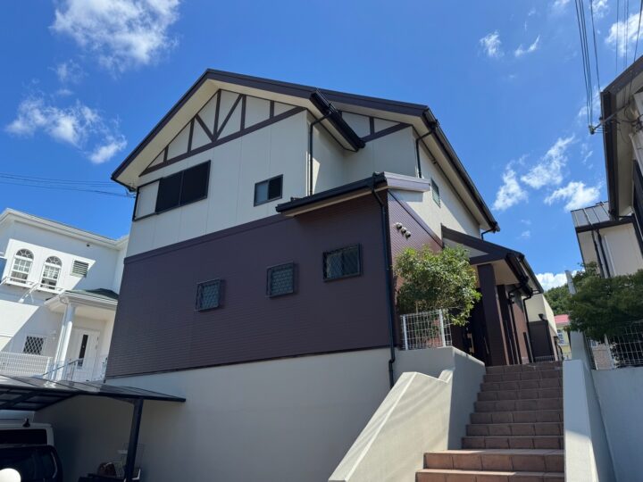 泉南市　外壁塗装 屋根葺き替え工事　完工日：2025/7/26