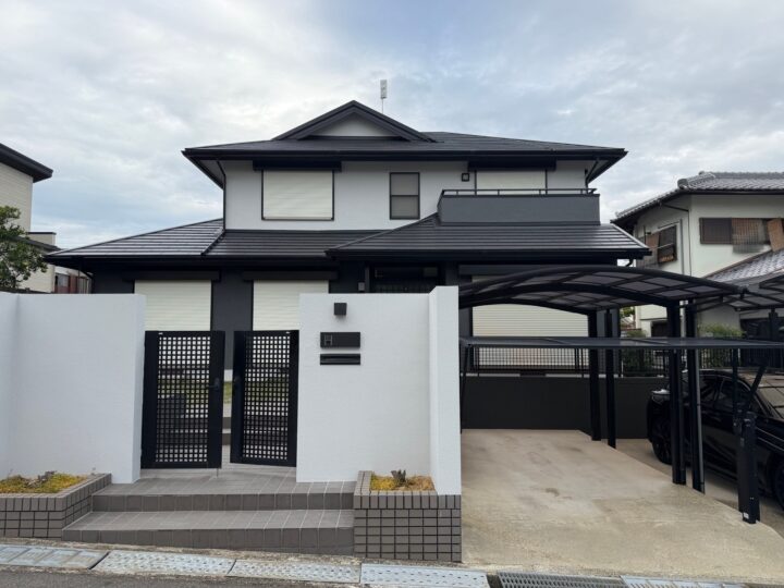 熊取町　Ｋ様邸　外壁塗装屋根葺き替え工事